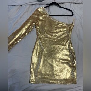 Gold Mini Dress